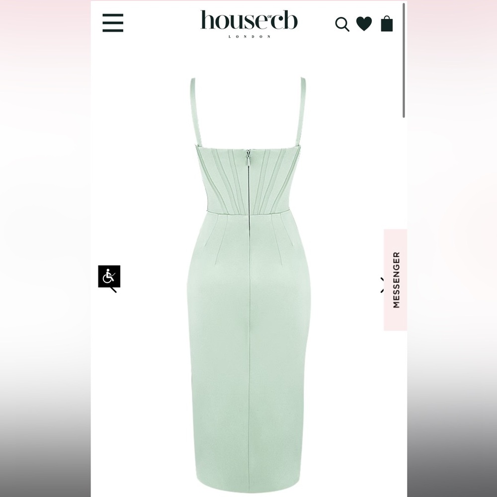 House of CB Green Midi Dress with Elegant Silhouette - Picture 4 of 8